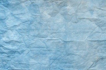 Blue recycled paper crumpled texture background.