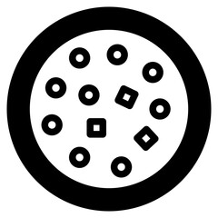 Pizza slice outline style vector icon