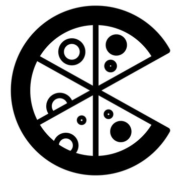 recommend clip art: Pizza slice outline style vector icon