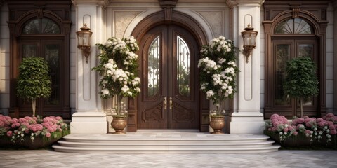 Fototapeta premium Exquisite entrance for elegant homes.