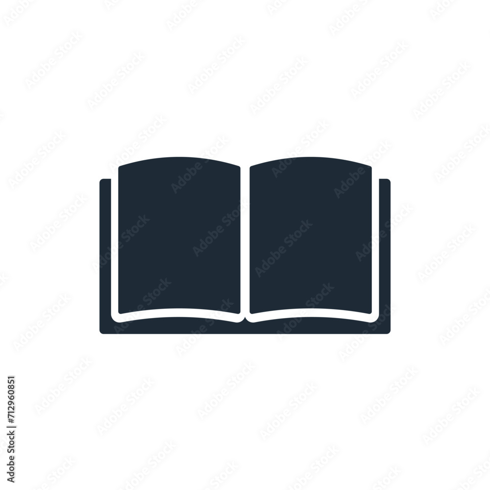 Poster source of knowledge. book, magazine. vector linear icon isolated on white background.
