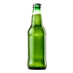 A refreshing green beer isolated on a transparant background