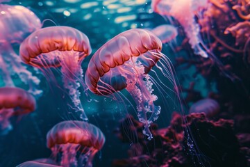 jellyfish in an ocean. Generative AI