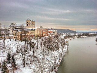 Monastery in Tyniec, Krakow on the banks of the Vistula River, Poland.