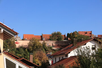 Obraz premium Blick auf die Altstadt von Dingolfing in Bayern 