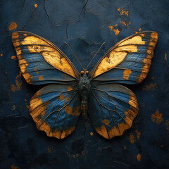 Butterfly on a wall