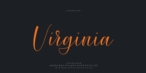 Abstract Fashion font alphabet. Minimal modern urban fonts for logo, brand etc. Typography Calligraphy typeface uppercase lowercase and number. vector illustration
