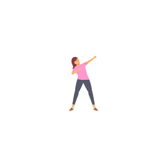 pose of person in pink sportswear woman sportswear