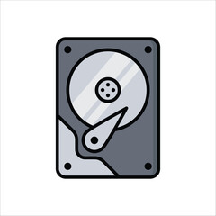 hard disk icon vector design template simple and clean
