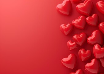 Fototapeta na wymiar Valentine's Day Heart Hearts Theme Card 5x7 Background Wallpaper Image 