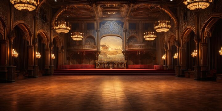 Magic castle ballroom interior