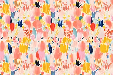 Tuinposter Cute and stylish background material drawn with paint, Generative AI © kore kei