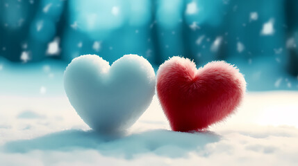 Obraz premium Valentine's Day background with hearts, love and romance background