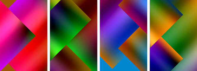 Obraz premium Metallic glossy square concept posters. Vector illustration For Wallpaper, Banner, Background, Card, Book Illustration, landing page