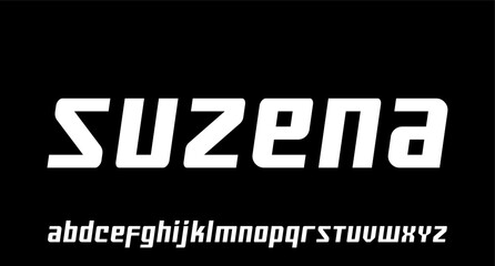 SUZENA modern, futuristic modern geometric font 