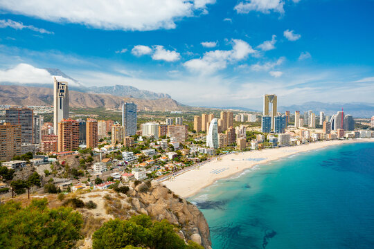 Benidorm, Spain. View over the beach	