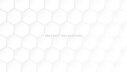 Hexagonal abstract white background. Modern minimalist hexagonal geometric background