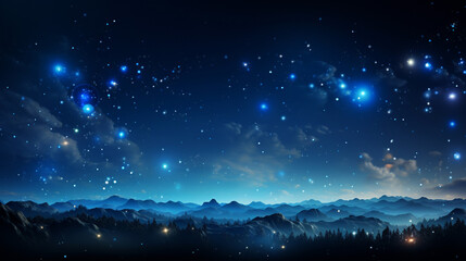 The starry sky in the valley