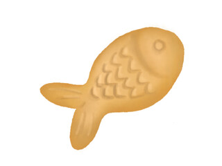 japanese fish shaped cake taiyaki illustration 