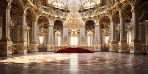 Opulent palace's interior.