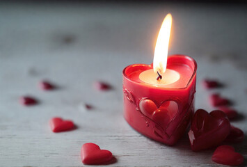 Heart shaped candle 