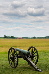 Cannon at the Gettysburg National Military Park, American Civil War Battlefield, in Gettysburg, Pennsylvania