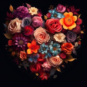 Love flower most beautiful image Generative AI