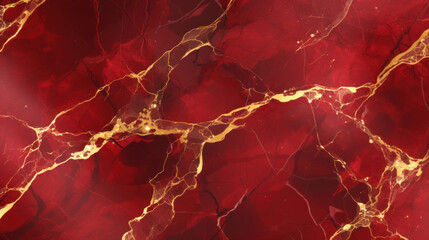 Rich red marble texture with golden veins, ideal for opulent and bold designs.