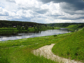 Fototapeta na wymiar The Volga is the longest river in Europe.