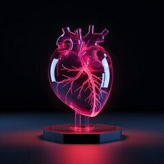 crystal heart for decoration, 