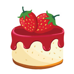 Vanilla cake with strawberry