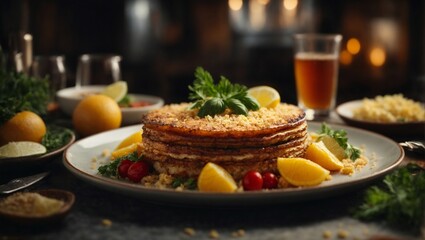 grilled steak and vegetables
