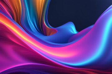 3d abstract background with holographic color pallet
