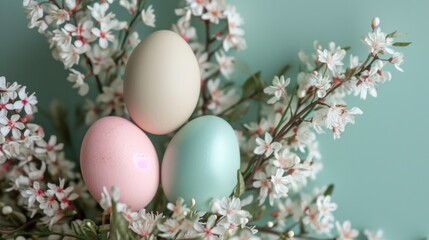 Fototapeta na wymiar easter egg basket surround on bright pink background in slow motion