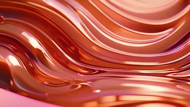 An aerated surface of copper liquid showing distinctive ripples.