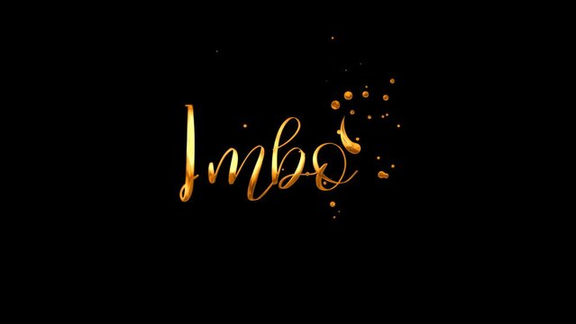 Imbolc Text Animation on Gold Color. Great for Imbolc Celebrations, for banner, social media feed wallpaper stories