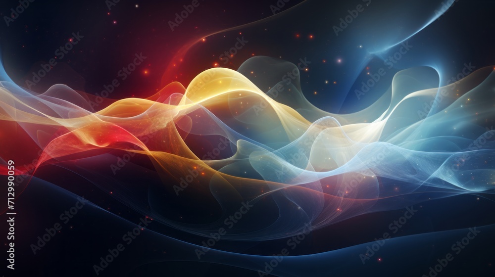 Poster vibrant abstract science background with dynamic patterns and colors for innovative concepts and des