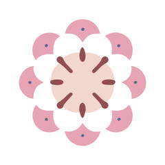 Simple Abstract hand drawn various shapes and doodle Botanical Nature flowers