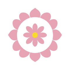 Simple Abstract hand drawn various shapes and doodle Botanical Nature flowers