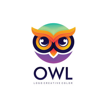 Coloring Owl Mascot Logo