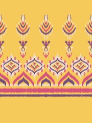 ikat seamless pattern traditional Design