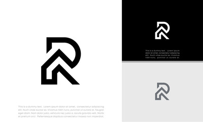 	
Initials R logo design. Initial Letter Logo. Innovative high tech logo template.	
