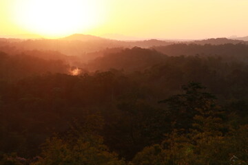 sunrise over the mountains