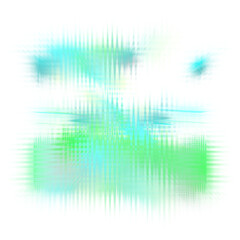 An abstract cut out transparent iridescent color streak blur design element.