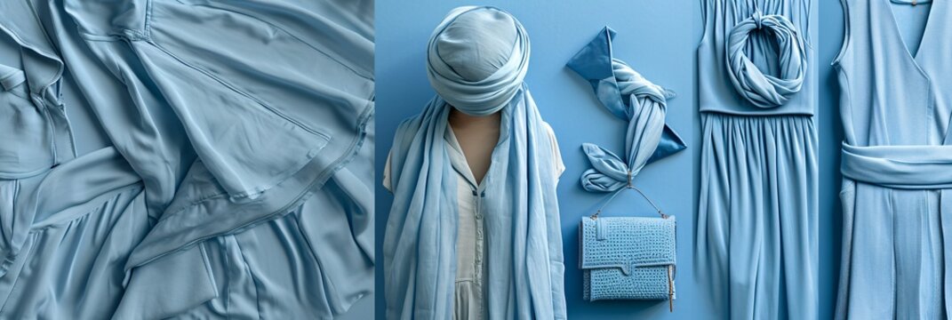 Fashion Forward Collection Inspired by Pantone 15-4722 TCX, Embodying Serenity and Sophistication