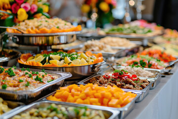 Fototapeta na wymiar Catering food. Cuisine Culinary Buffet Dinner Catering Dining Food Celebration Party Concept