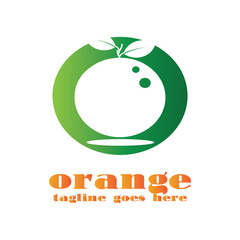 orange logo template that is unique and simple