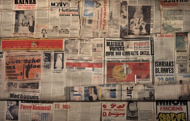vintage oldpaper newspapers, retro concept