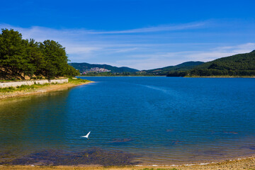 Fototapeta na wymiar Pomunji Lake in Gyeongju province, South Korea. 