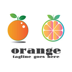 orange logo template that is unique and simple